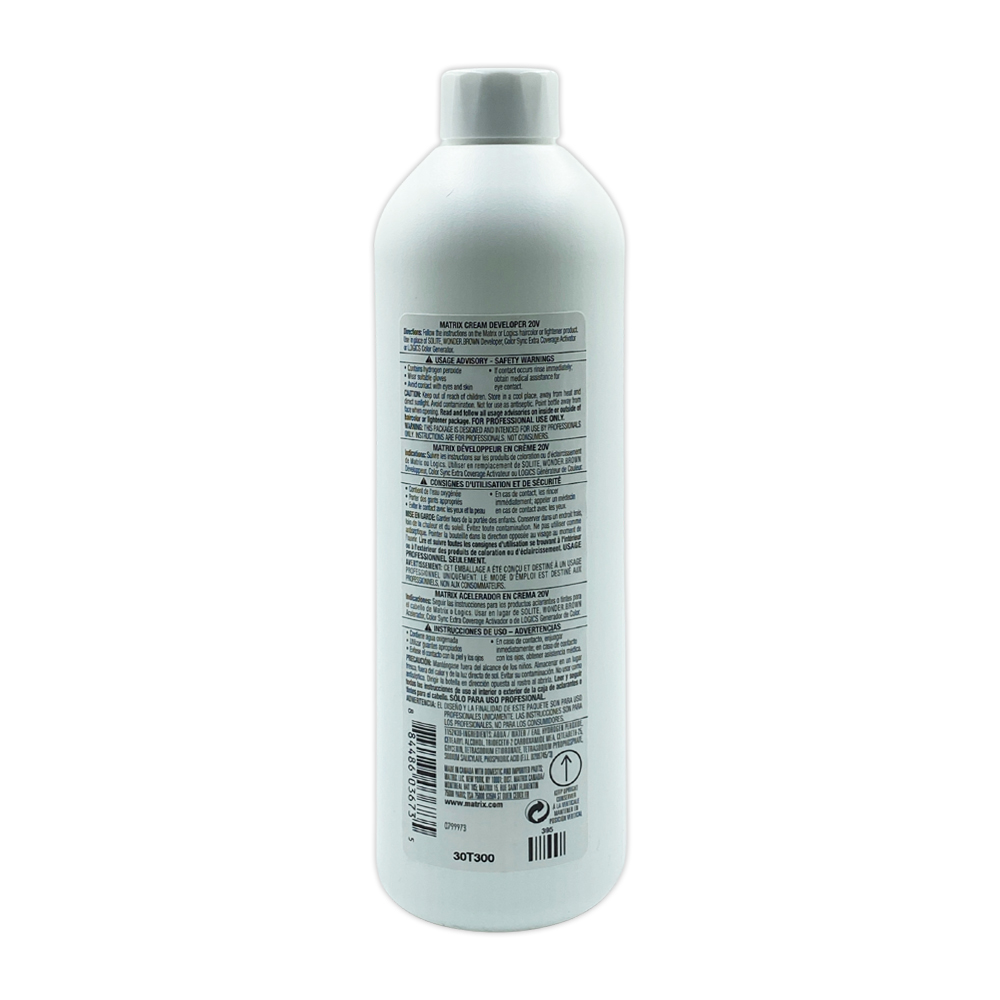Matrix 20 Volume Cream Developer 16 Oz