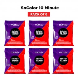 Matrix SoColor 10 Minute Pre-Bonded Permanent Hair Color & Developer Packettes (6 Packs)