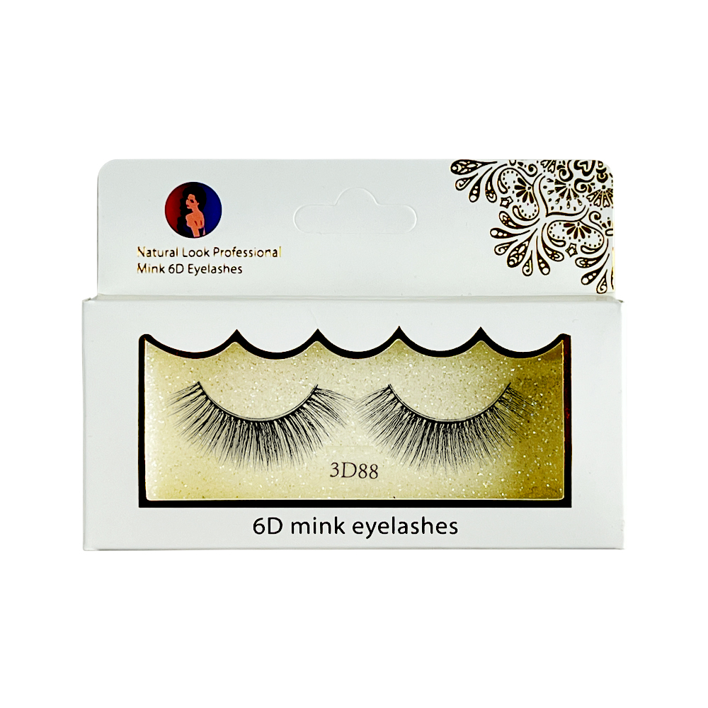 Free Shipping Natural Look 6D False Faux Mink Eyelashes 3d88