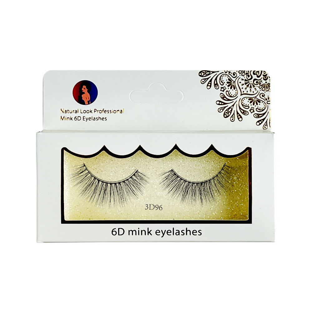 Free Shipping Natural Look 6D False Faux Mink Eyelashes 3d96