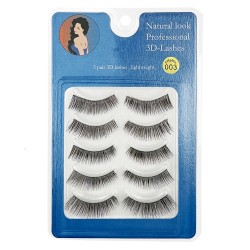 Natural Look 3D False Eyelashes 5 Pairs 003