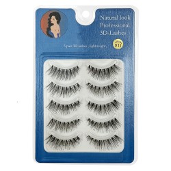 Natural Look 3D False Eyelashes 5 Pairs 011
