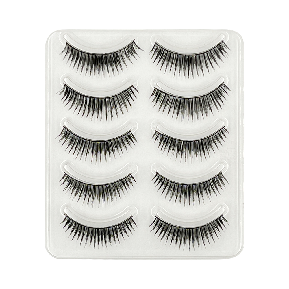 Free Shipping Natural Look 3D False Eyelashes 5 Pairs 012