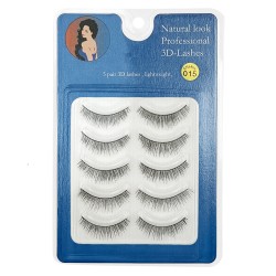 Natural Look 3D False Eyelashes 5 Pairs 015