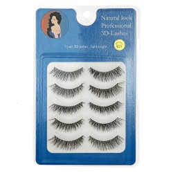 Natural Look 3D False Eyelashes 5 Pairs 031