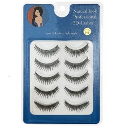Natural Look 3D False Eyelashes 5 Pairs 045