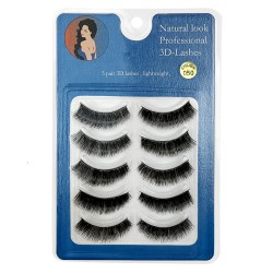 Natural Look 3D False Eyelashes 5 Pairs 050