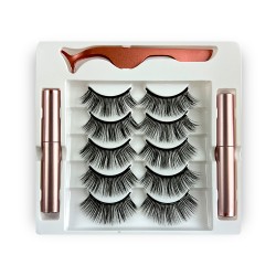 Natural Look Magnetic False Eyelashes With Eyeliner And Applicator 5 Pair Eyelashes Kit DS06 Natural Look Magnetic False Eyelashes With Eyeliner And Applicator 5 Pair Eyelashes Kit DS06