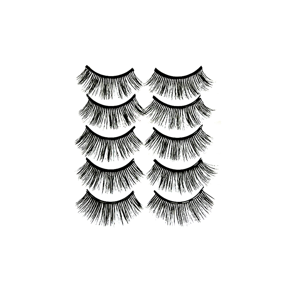 Free Shipping Natural Look Magnetic False Eyelashes With Eyeliner And Applicator 5 Pair Eyelashes Kit DS06