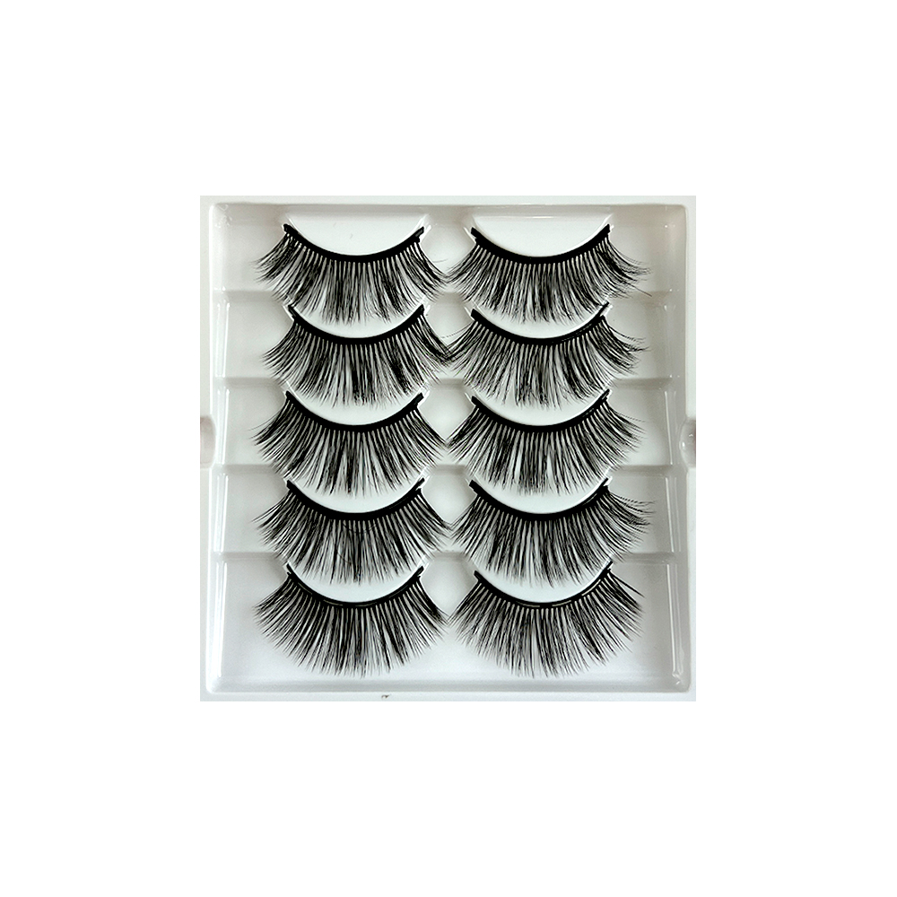 Free Shipping Natural Look Magnetic False Eyelashes With Eyeliner And Applicator 5 Pair Eyelashes Kit DS06