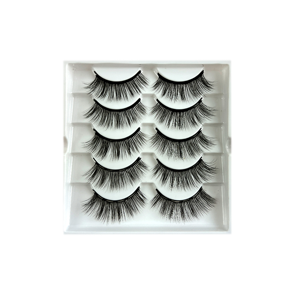Free Shipping Natural Look Magnetic False Eyelashes With Eyeliner And Applicator 5 Pair Eyelashes Kit Ds12
