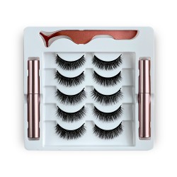 Natural Look Magnetic False Eyelashes With Eyeliner And Applicator 5 Pair Eyelashes Kit Ds27 Natural Look Magnetic False Eyelashes With Eyeliner And Applicator 5 Pair Eyelashes Kit Ds27