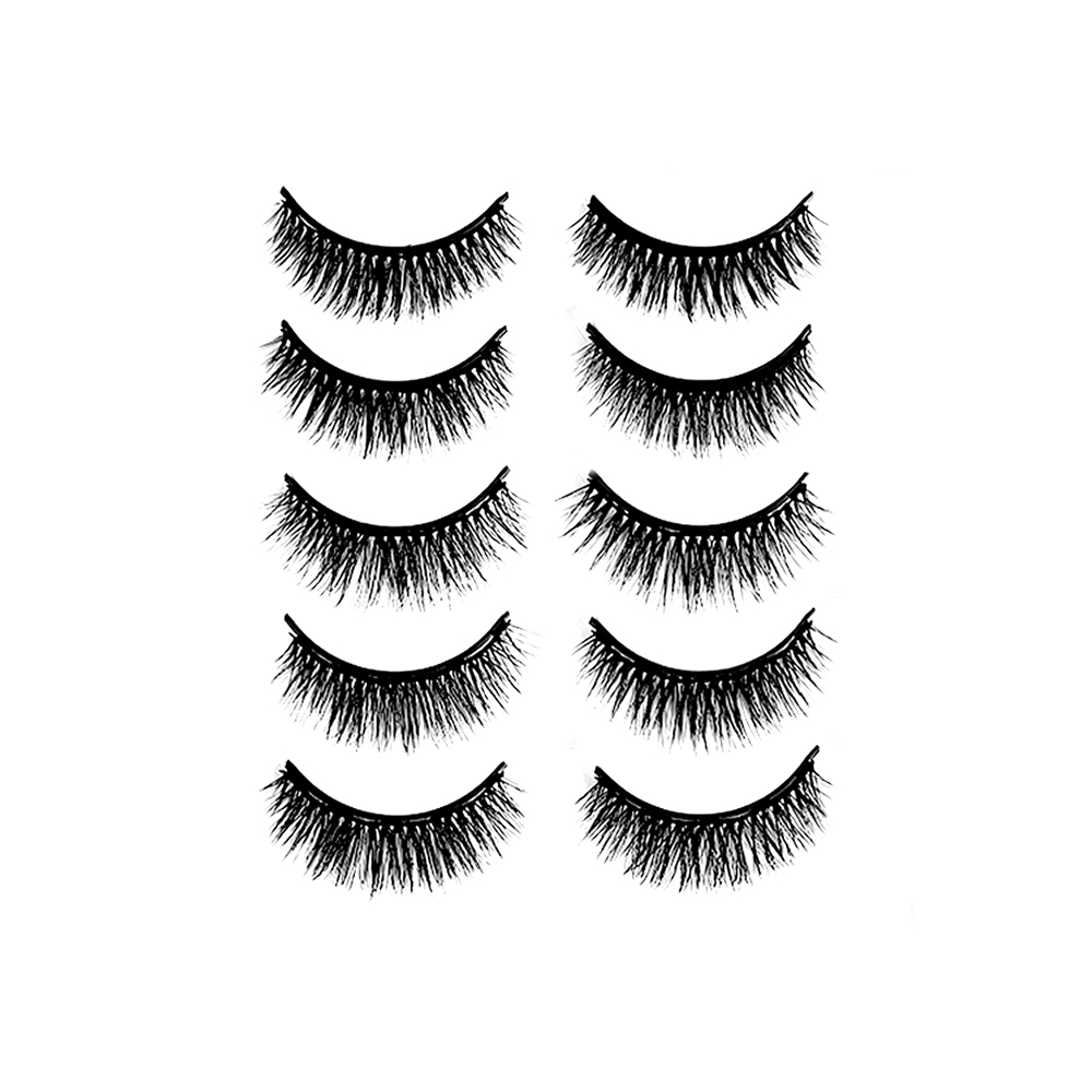Free Shipping Natural Look Magnetic False Eyelashes With Eyeliner And Applicator 5 Pair Eyelashes Kit Ds27