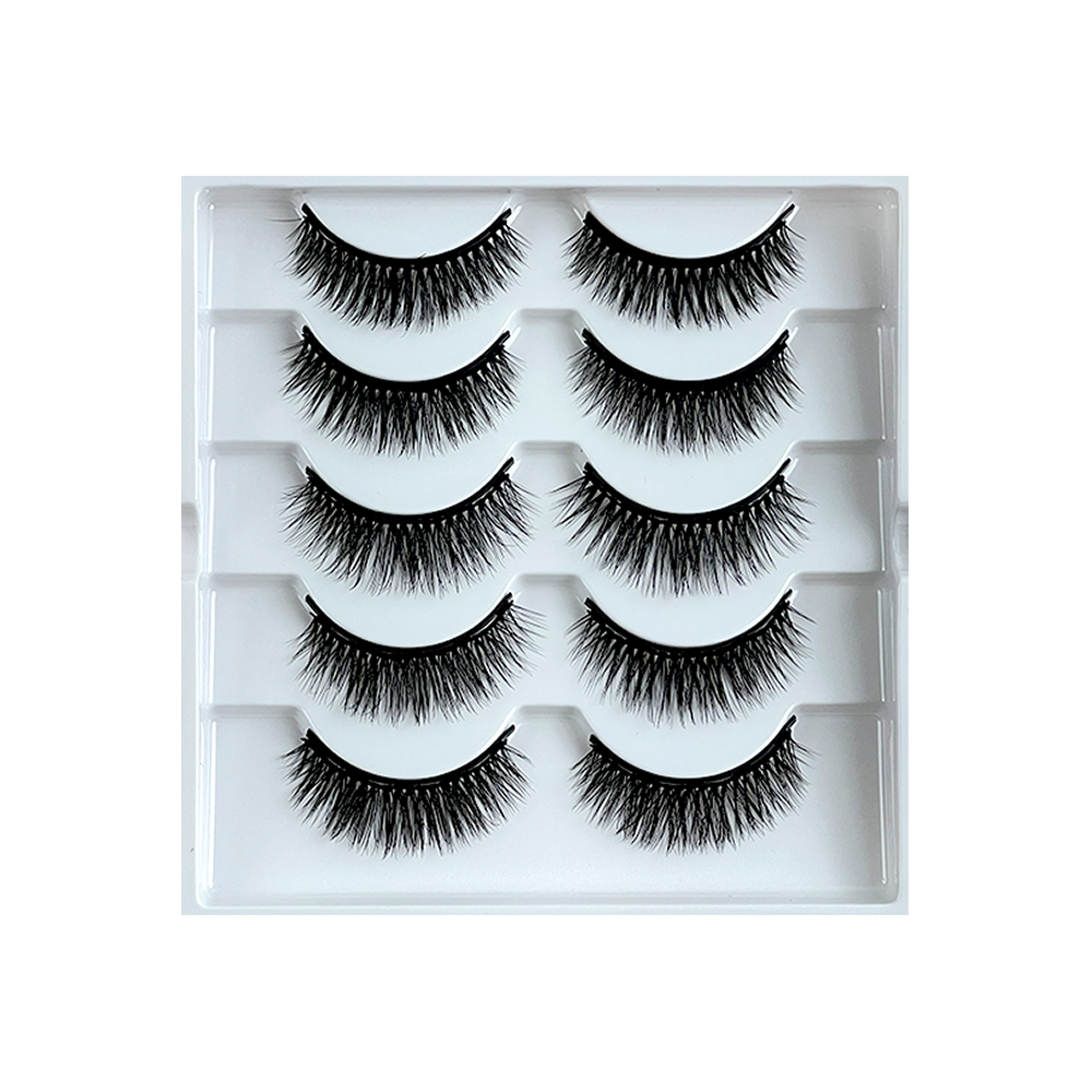 Free Shipping Natural Look Magnetic False Eyelashes With Eyeliner And Applicator 5 Pair Eyelashes Kit Ds27