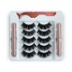 Free Shipping Natural Look Magnetic False Eyelashes With Eyeliner And Applicator 5 Pair Eyelashes Kit Ds29