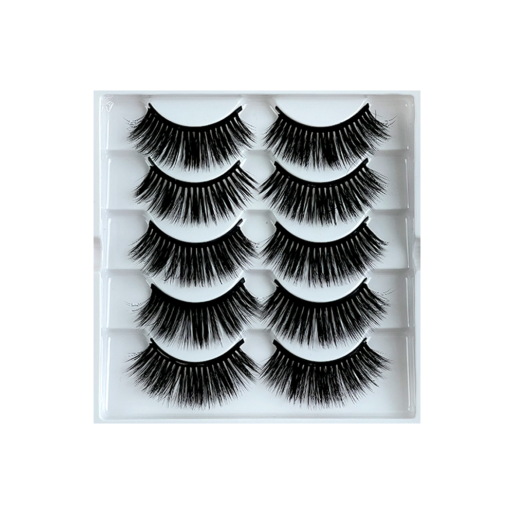 Free Shipping Natural Look Magnetic False Eyelashes With Eyeliner And Applicator 5 Pair Eyelashes Kit Ds29