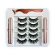 Free Shipping Natural Look Magnetic False Eyelashes With Eyeliner And Applicator 5 Pair Eyelashes Kit Ds53