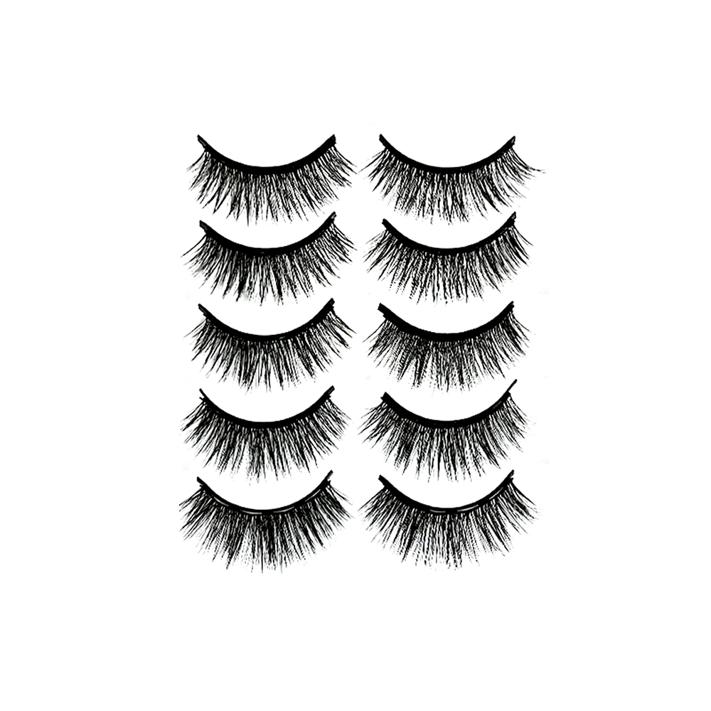 Free Shipping Natural Look Magnetic False Eyelashes With Eyeliner And Applicator 5 Pair Eyelashes Kit Ds53