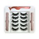 Free Shipping Natural Look Magnetic False Eyelashes With Eyeliner And Applicator 5 Pair Eyelashes Kit Ds65