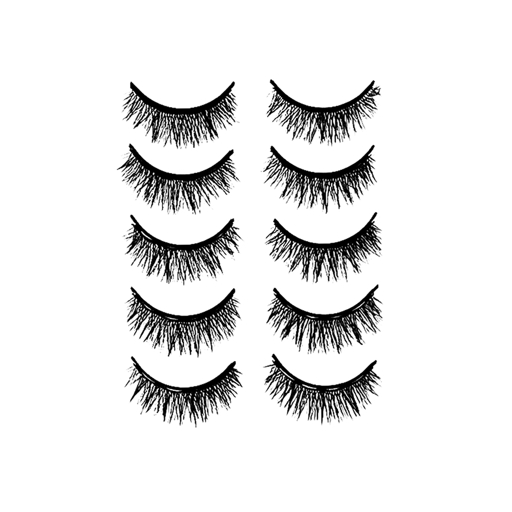 Free Shipping Natural Look Magnetic False Eyelashes With Eyeliner And Applicator 5 Pair Eyelashes Kit Ds70