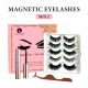 Free Shipping Natural Look Magnetic False Eyelashes With Eyeliner And Applicator 5 Pair Eyelashes Kit MIX2