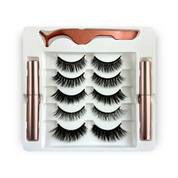 Natural Look Magnetic False Eyelashes With Eyeliner And Applicator 5 Pair Eyelashes Kit MIX2 Natural Look Magnetic False Eyelashes With Eyeliner And Applicator 5 Pair Eyelashes Kit MIX2