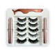 Free Shipping Natural Look Magnetic False Eyelashes With Eyeliner And Applicator 5 Pair Eyelashes Kit MIX2