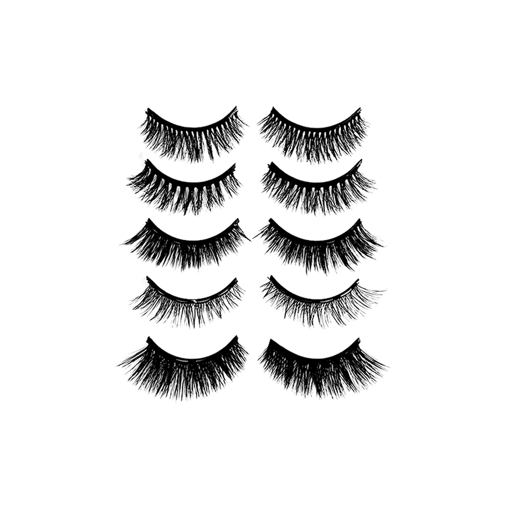 Free Shipping Natural Look Magnetic False Eyelashes With Eyeliner And Applicator 5 Pair Eyelashes Kit MIX2