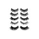 Free Shipping Natural Look Magnetic False Eyelashes With Eyeliner And Applicator 5 Pair Eyelashes Kit MIX2