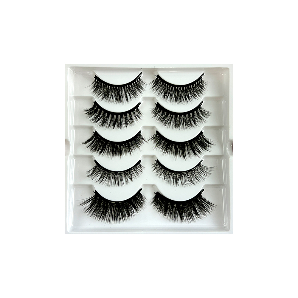 Free Shipping Natural Look Magnetic False Eyelashes With Eyeliner And Applicator 5 Pair Eyelashes Kit MIX2