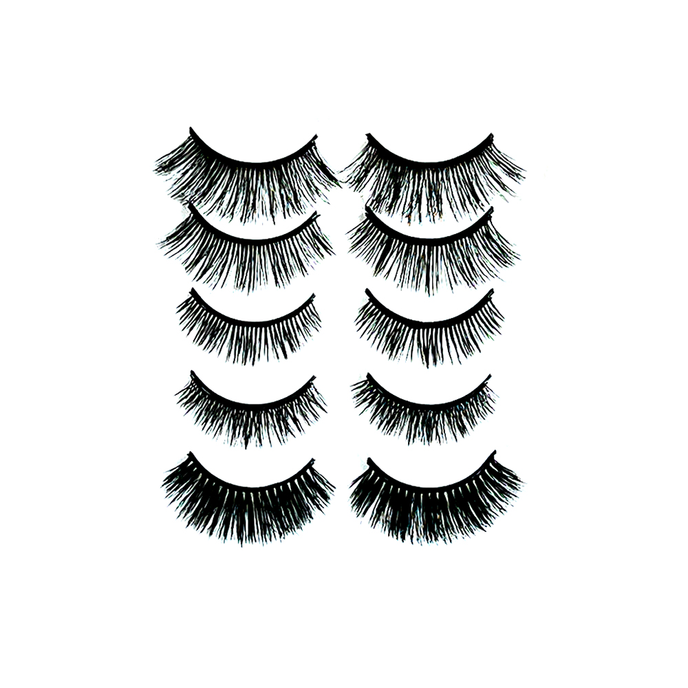 Free Shipping Natural Look Magnetic False Eyelashes With Eyeliner And Applicator 5 Pair Eyelashes Kit MIX4
