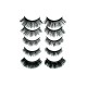 Free Shipping Natural Look Magnetic False Eyelashes With Eyeliner And Applicator 5 Pair Eyelashes Kit MIX4