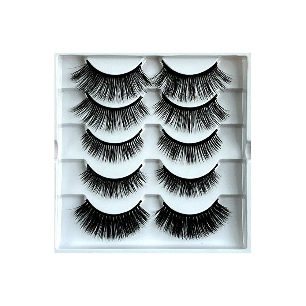 Free Shipping Natural Look Magnetic False Eyelashes With Eyeliner And Applicator 5 Pair Eyelashes Kit MIX4