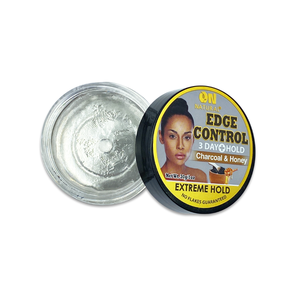 On Natural Edge Control 3 Day Hold Charcoal And Honey Extreme Hold Edge Control No Flakes Guaranteed 1 Oz