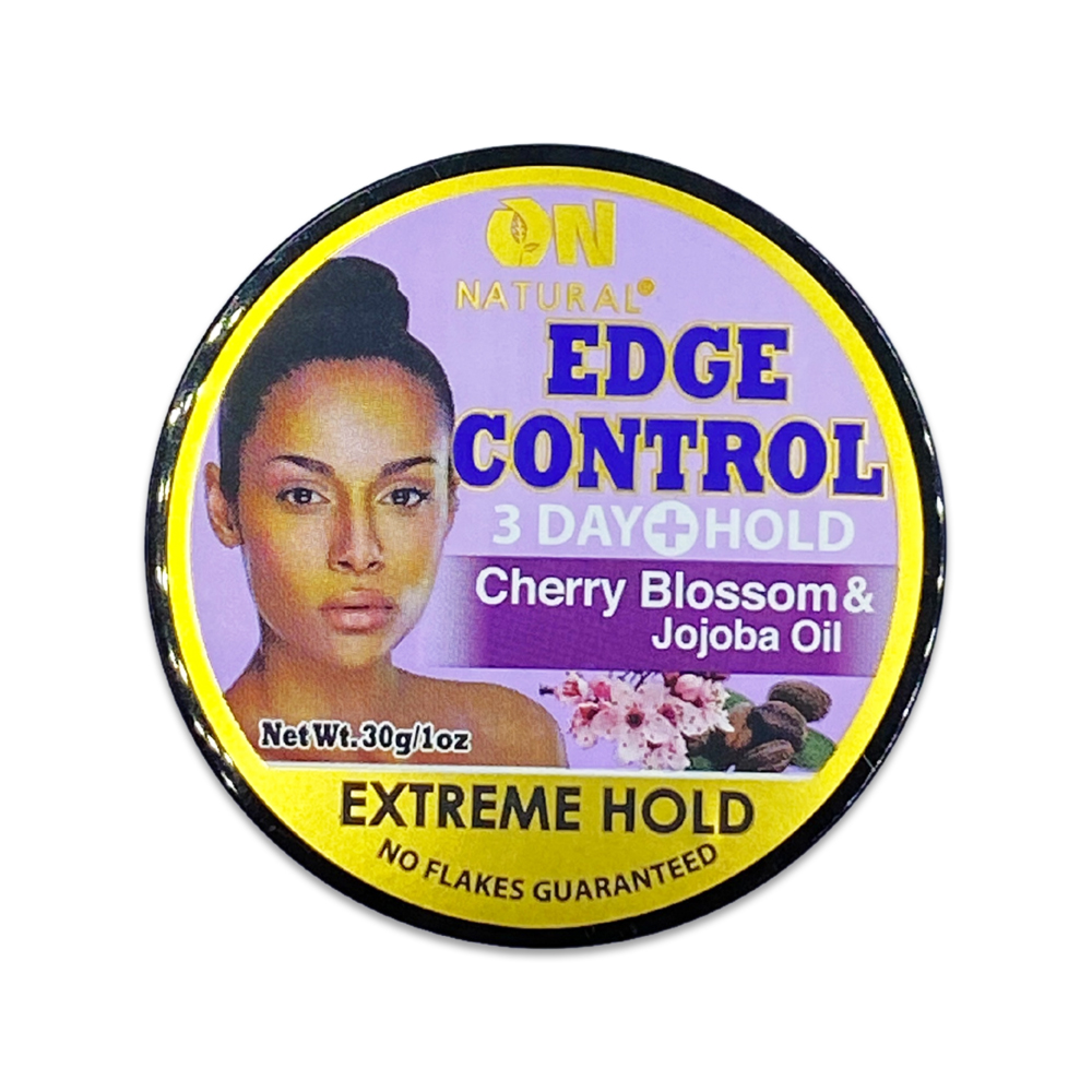 On Natural Edge Control 3 Day Hold Cherry Blossom And Jojoba Oil Extreme Hold Edge Control No Flakes Guaranteed 1 Oz