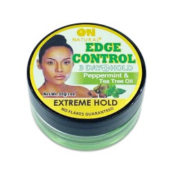 On Natural Edge Control 3 Day Hold Peppermint And Tea Tree Oil Extreme Hold Edge Control No Flakes Guaranteed 1 Oz