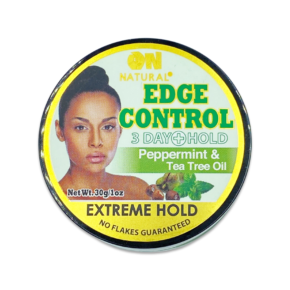 On Natural Edge Control 3 Day Hold Peppermint And Tea Tree Oil Extreme Hold Edge Control No Flakes Guaranteed 1 Oz