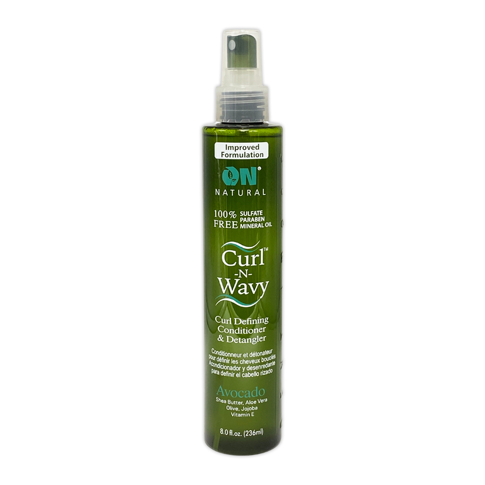 On Natural 100% Free Sulfate Paraben Mineral Oil Weave And Wig Curl N Wavy Curl Defining Conditioner And Detangler Avocado 8 Oz