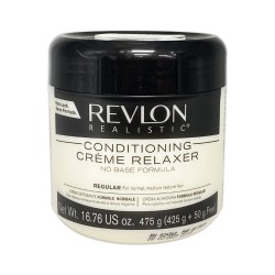 Revlon Realistic Conditioning Creme Relaxer No Base Formula Regular For Normal Medium Texture Hair 16.76 OZ 