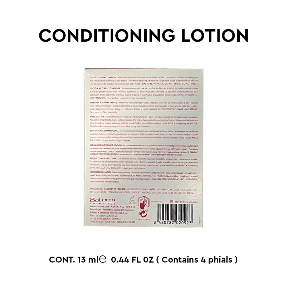 Free Shipping Salerm Conditioning Lotion for Volume & Shine Treatment - 4 vials of 0.44 oz