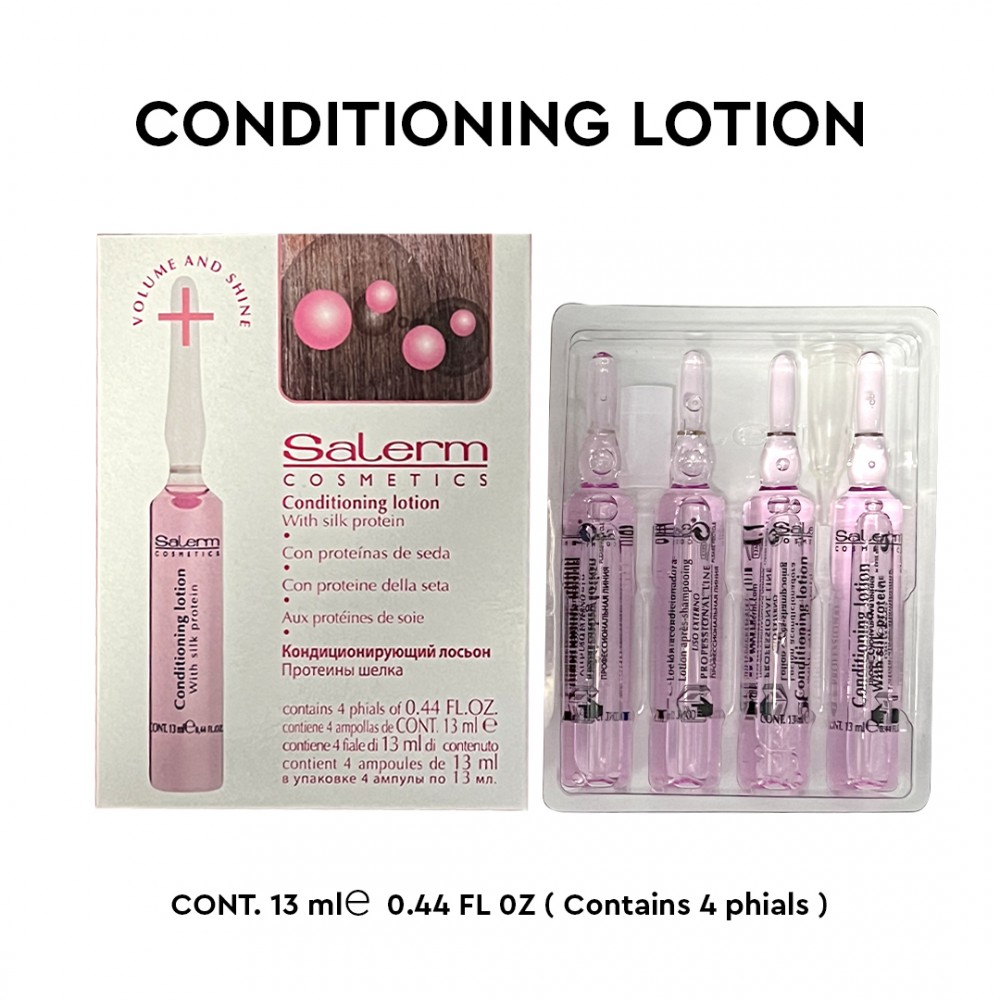 Free Shipping Salerm Conditioning Lotion for Volume & Shine Treatment - 4 vials of 0.44 oz