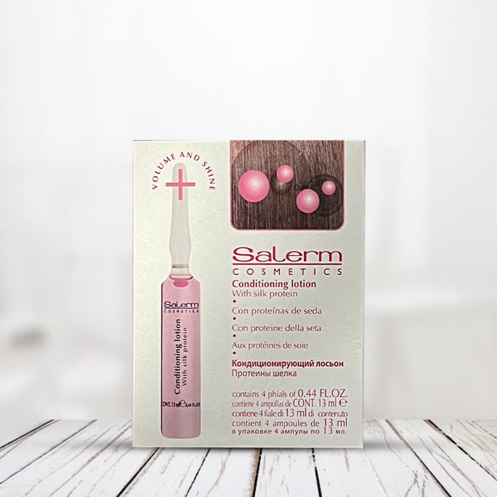 Free Shipping Salerm Conditioning Lotion for Volume & Shine Treatment - 4 vials of 0.44 oz