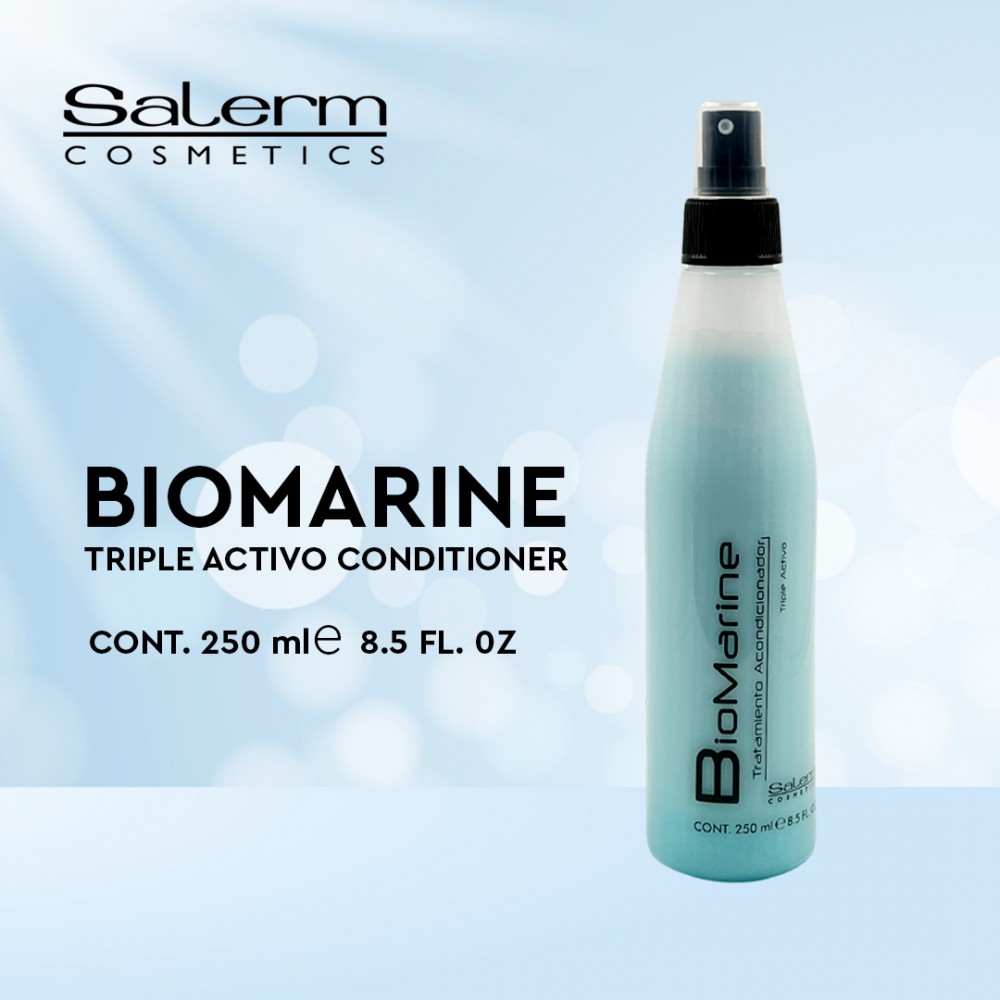 Free Shipping Salerm Cosmetics Biomarine Tratamiento Acondicionador Triple Activo Conditioner - 8.5 oz