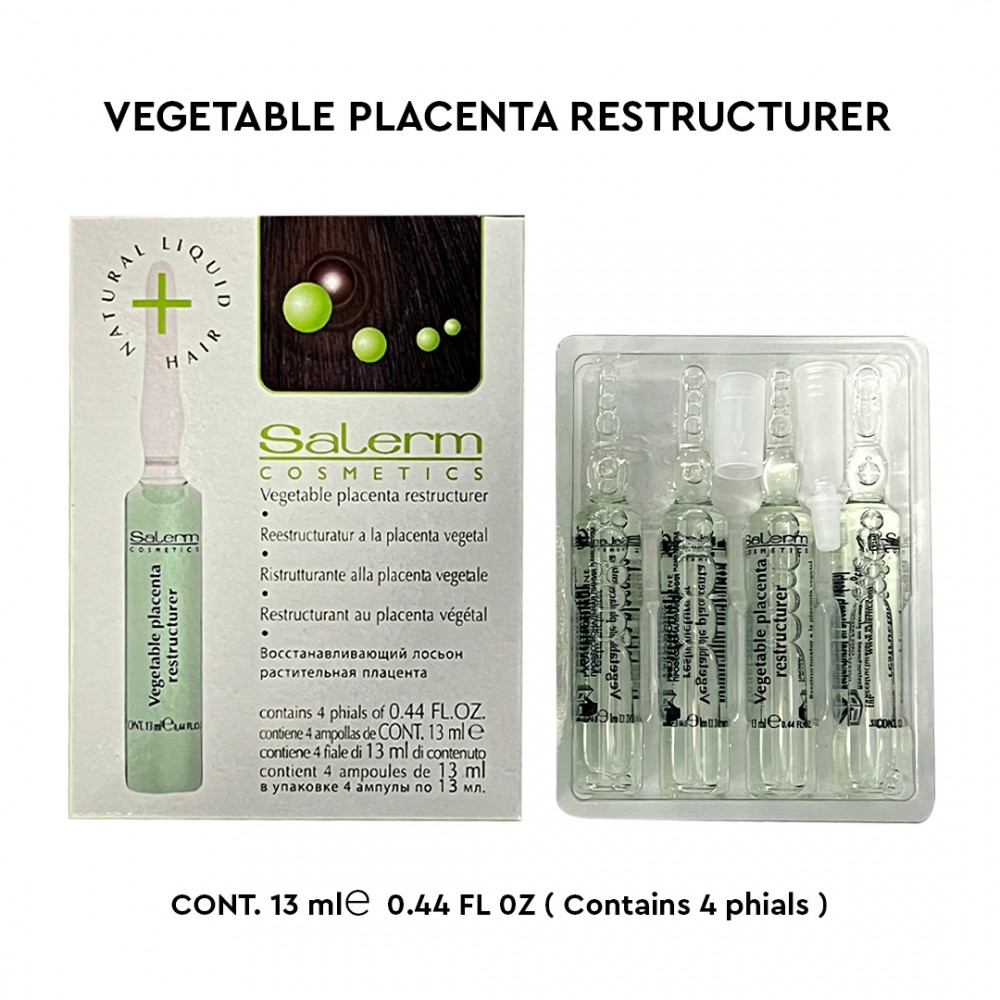 Free Shipping Salerm Cosmetics Vegetable Placenta Restructurer - 4 vials of 0.44 oz Free Shipping Salerm Cosmetics Vegetable Placenta Restructurer - 4 vials of 0.44 oz