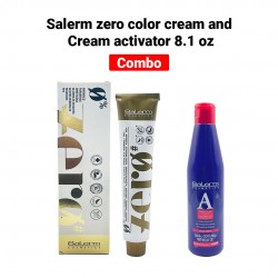 Salerm Color Zero Semi-Permanent Coloring Cream With Cream Activator 8.1 Oz