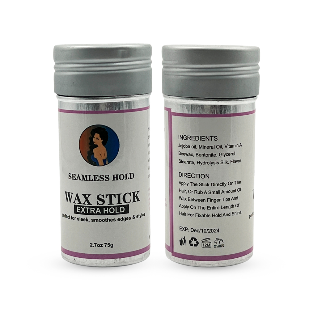 Seamless Hold Wax Stick Perfect For Sleek, Smoothes Edges And Styles Extra Hold 2.7 oz