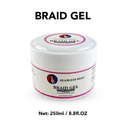 Seamless Hold Braid Gel Cornrow & Locs & Twist Sleek Finish Extreme Hold - 250mL/8.8 Fl.oz
