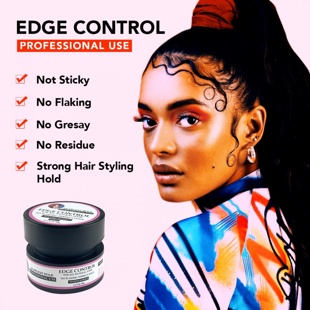 Free Shipping Seamless Hold Edge Control No Flaking Perfect Edge Natural Hair Maximum Hold Pineapple - 3.17 oz