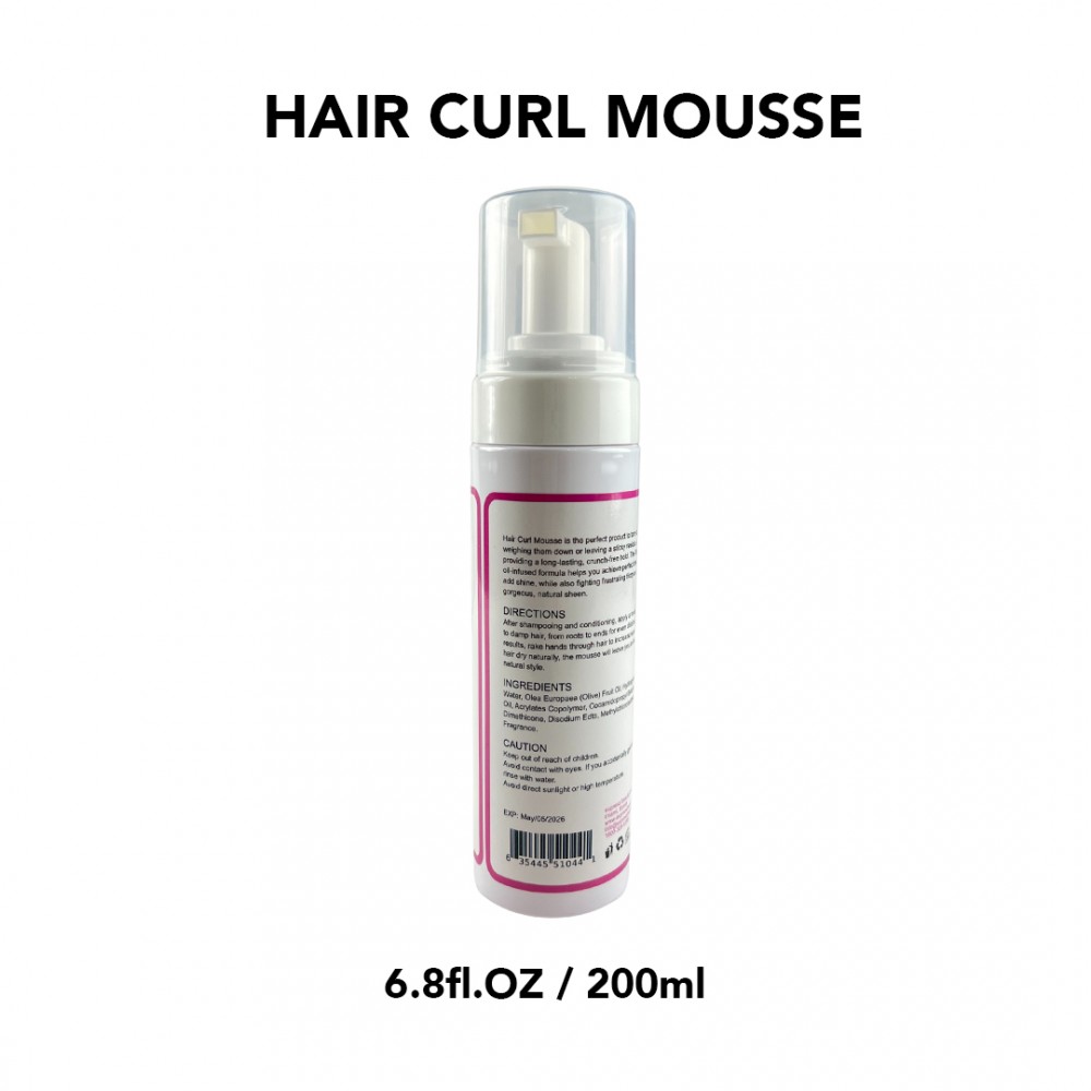 Free Shipping Seamless Hold Hair Curl Mousse Natural Hair No Flaking, Shining and Moisturizing - 200mL/6.8 fl.oz