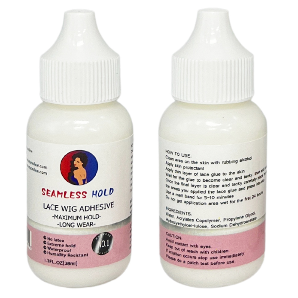 Free Shipping Seamless Hold Lace Front Wig Adhesive Wig Glue Toupee Adhesive  Maximum Hold 1.3 Oz